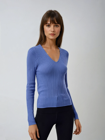 Cozy Knitted V-Neck Sweater