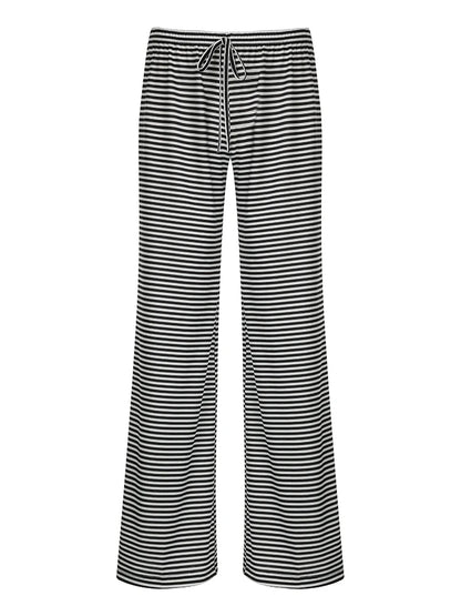 Striped Drawstring Baggy Sweatpants