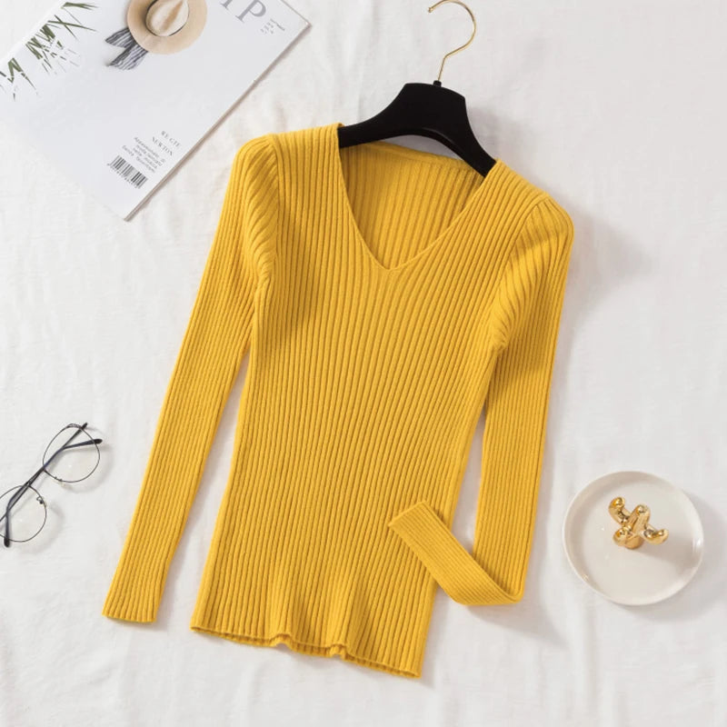 Cozy Knitted V-Neck Sweater