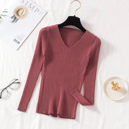 Cozy Knitted V-Neck Sweater